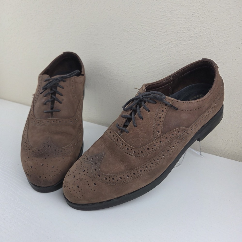 Dexter Men's Brown Suede Leather Waterproof Wing Tip Lace Up Shoes‎ Size 10.5 WW